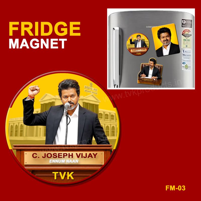 CM Vijay Photo Fridge Magnet FM03