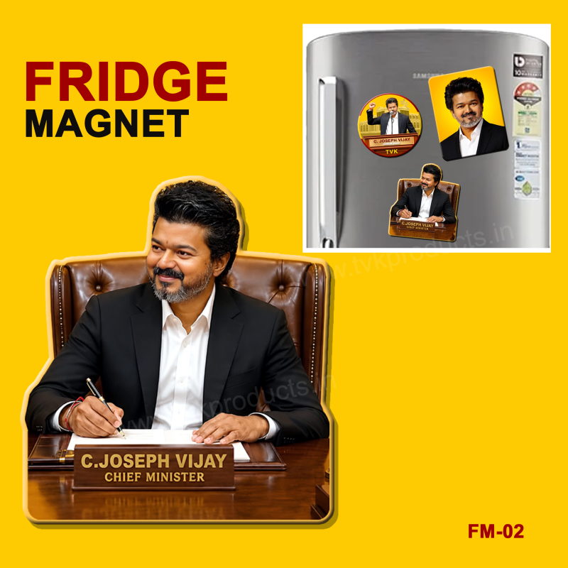 CM Vijay Photo Fridge Magnet FM02